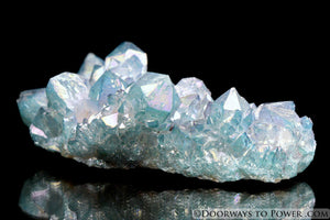 Aqua Aura Crystal Cluster w/ Master Record Keeper & Twin