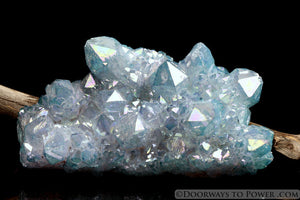 Aqua Aura Crystal Cluster w/ Master Record Keeper & Twin