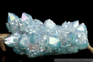 Aqua Aura Crystal Cluster w/ Master Record Keeper & Twin