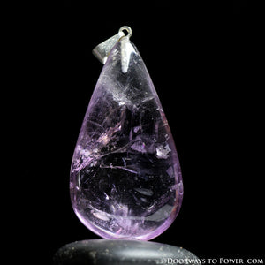 John of God Blessed Amethyst Quartz Crystal Drop Pendant