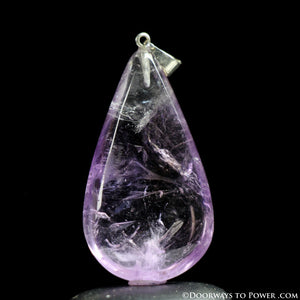 John of God Blessed Amethyst Quartz Crystal Drop Pendant
