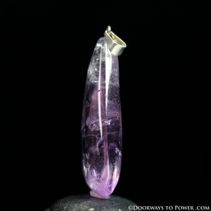 John of God Blessed Amethyst Quartz Crystal Drop Pendant