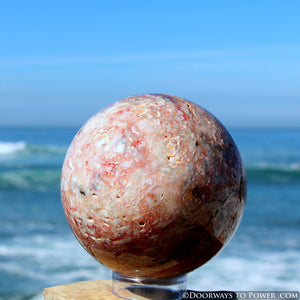 Cinnazez Azeztulite Gemstone Sphere 3.94" RARE & Azozeo Activated