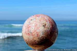 Cinnazez Azeztulite Gemstone Sphere 3.94" RARE & Azozeo Activated