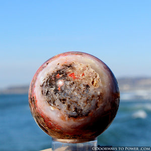 Cinnazez Azeztulite Gemstone Sphere 2.5" RARE Azozeo Activated