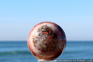 Cinnazez Azeztulite Gemstone Sphere 2.5" RARE Azozeo Activated