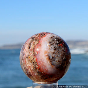 Cinnazez Azeztulite Gemstone Sphere 2.5" RARE Azozeo Activated