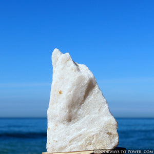 White Azeztulite Altar Stone w/ Golden Hues