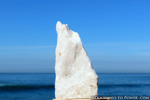 White Azeztulite Altar Stone w/ Golden Hues