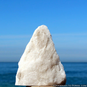 White Azeztulite Altar Stone 3.8" "Higher Realms"
