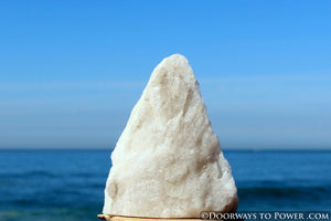 White Azeztulite Altar Stone 3.8" "Higher Realms"