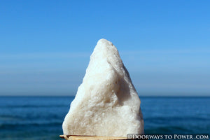 White Azeztulite Altar Stone 3.8" "Higher Realms"