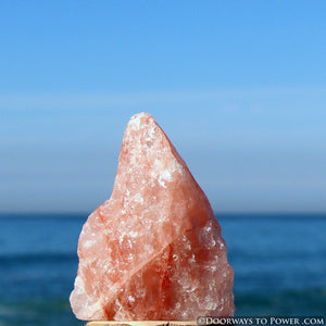 Pink Fire Azeztulite Altar Stone Crystal 2.9" Azozeo Activated