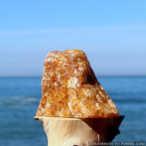 3.4" Himalaya Red Gold Azeztulite Altar Stone Azozeo Activated