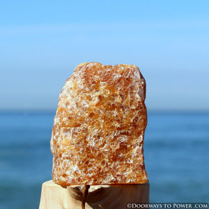 3.4" Himalaya Red Gold Azeztulite Altar Stone Azozeo Activated