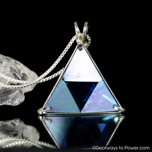 Aqua Aura Star of David Vogel Crystal Pendant