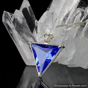 Siberian Blue Quartz Angelic Star Crystal Pendant