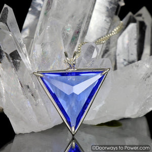 Siberian Blue Quartz Angelic Star Crystal Pendant