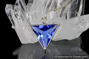 Siberian Blue Quartz Angelic Star Crystal Pendant