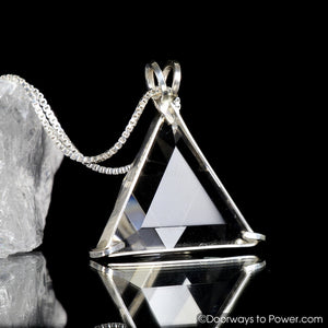 Clear Quartz Star of David Vogel Crystal Pendant .925 SS 'Protective Shield'