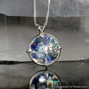 Angel Aura Quartz Radiant Heart Pendant