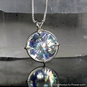 Angel Aura Quartz Radiant Heart Pendant