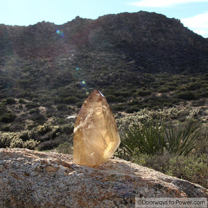 John of God Quartz Citrine Casa Crystal Healing Point