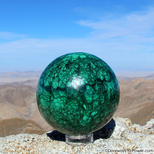 Malachite Crystal Sphere 4.8" A +++ Collectors Quality