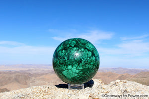 Malachite Crystal Sphere 4.8" A +++ Collectors Quality