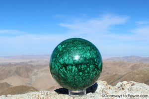 Malachite Crystal Sphere 4.8" A +++ Collectors Quality