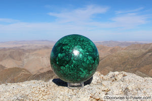 Malachite Crystal Sphere 4.8" A +++ Collectors Quality