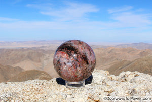 Cinnazez Azeztulite Gemstone Sphere 3.5" XL Azozeo Activated