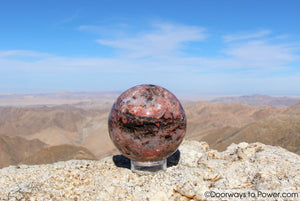 Cinnazez Azeztulite Gemstone Sphere 3.5" XL Azozeo Activated