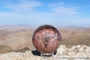 Cinnazez Azeztulite Gemstone Sphere 3.5" XL Azozeo Activated