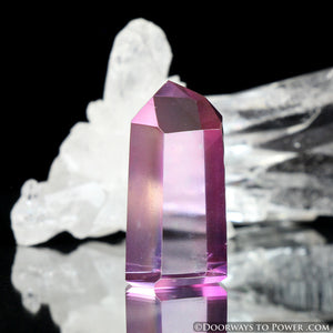 Rose Aura Quartz Transmitter Crystal Point "Pink Ray"