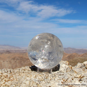 John of God Blessed Clear Quartz Crystal Sphere