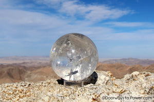 John of God Blessed Clear Quartz Crystal Sphere