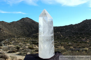 Exquisite 16.6" John of God Clear Casa Healing Crystal Point 22 lbs