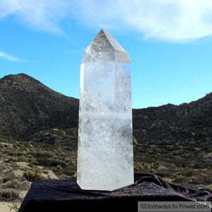 Exquisite 16.6" John of God Clear Casa Healing Crystal Point 22 lbs