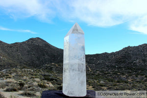 Exquisite 16.6" John of God Clear Casa Healing Crystal Point 22 lbs