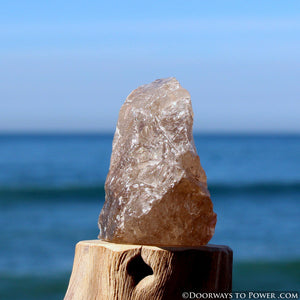 Golden Azeztulite Crystal Altar Stone RARE A ++++