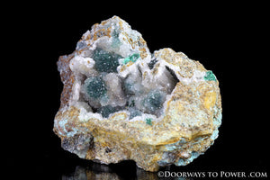 Druzy Chrysocolla Crystal Cluster Gem Silica clinoatacamite Peru