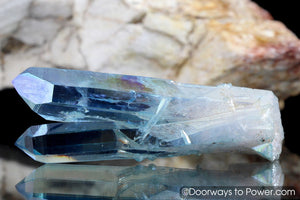 Aqua Aura Arkansas Quartz Pleiadian Starbrary Dow Twin Crystal Points