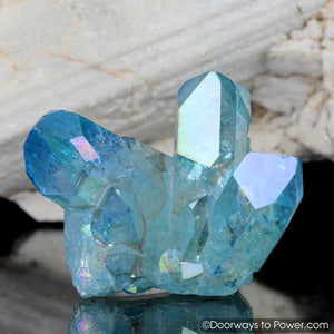 Aqua Aura Arkansas Quartz Pleiadian Starbrary Crystal Cluster