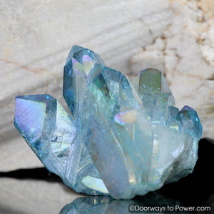 Aqua Aura Arkansas Quartz Pleiadian Starbrary Crystal Cluster