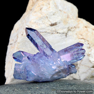 Tanzan Indigo Aura Pleiadian Starbarry Twin Arkansas Crystal Cluster