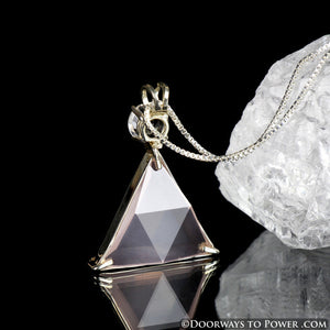 Rose Quartz & Danburite Star of David Vogel Crystal Pendant