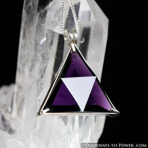 Siberian Purple Quartz Star of David Vogel Crystal Pendant