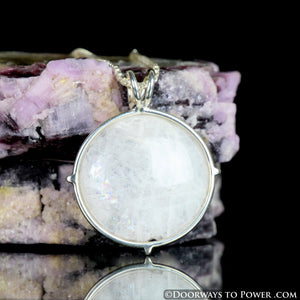 Reserved for Ahmed Rare Natrolite Crystal Circle Pendant - Synergy 12