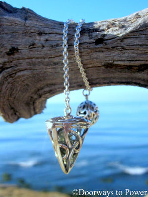 Moldavite Stone Crystal Pendulum